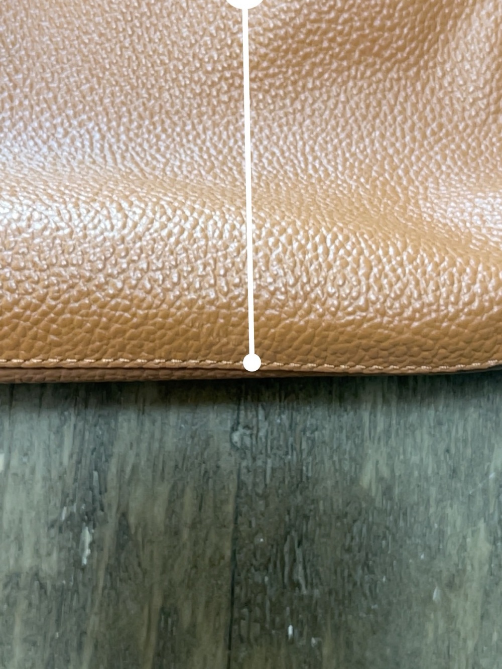 Pebbled Leather Shoulder Tote in Brown with Gold Hardware - Picture 4 of 6